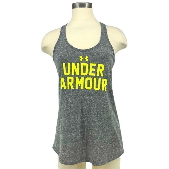 UNDER ARMOUR Racerback Tank - Light Heather Gray - Picture 1 of 7